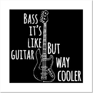 Bass Player Bass It Like Guitar But Way Posters and Art